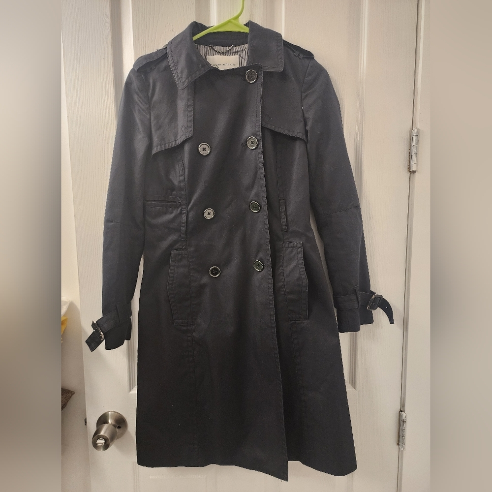Banana Republic women's trench coat, XS petite, black.